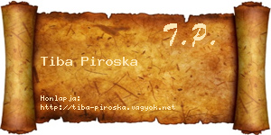 Tiba Piroska névjegykártya