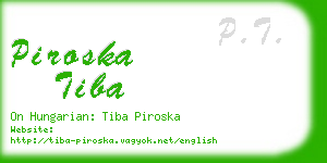 piroska tiba business card